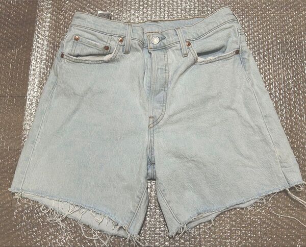 リーバイス 501ショートパンツ デニム ジーンズ 古着 裏刻印5096 W29 サークルR ブランクタブ 革パッチ?