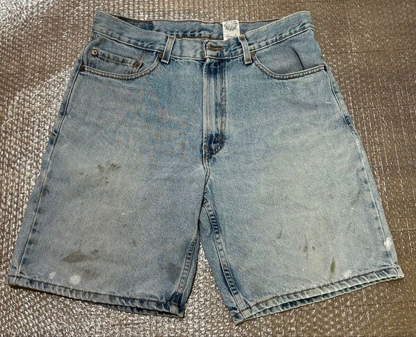 00's リーバイス 550 ハーフデニムパンツ ハーフパンツ Levi's W33 古着 ヴィンテージ 赤タブ 裏刻印125