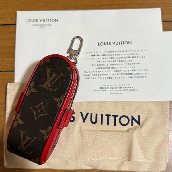 ルイヴィトン Louis Vuitton レザーケース モノグラムゴルフボールケース