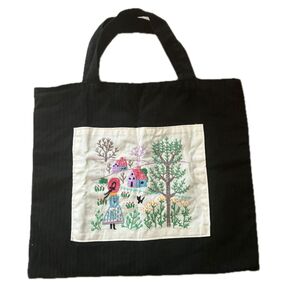 刺繍入りトートバッグ ハンドメイド 習い事 お受験