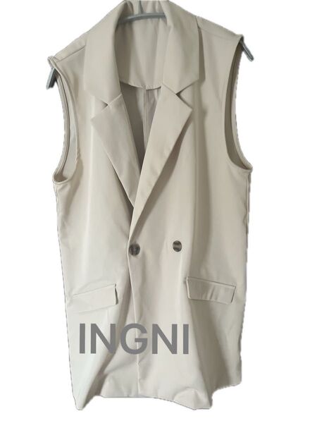 INGNI イング ジレ ベスト オフホワイトベージュ M