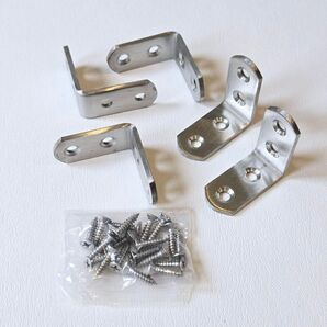 コーナーブラケット 90° 直角 L字 固定金具 シルバー 5個セット