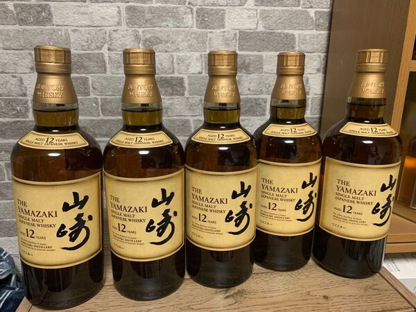 未開栓サントリーウイスキーシングルモルト山崎12年 5本セット