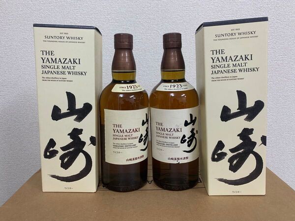 SUNTORY whisky サントリー ウイスキー シングルモルト 山崎 NV 国内酒 2本セット箱付き
