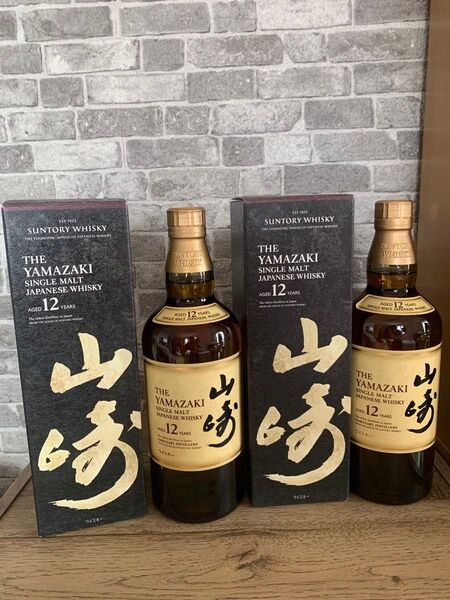 SUNTORY サントリー ウイスキー 山崎12年 シングルモルト 箱付 2本セット箱付き