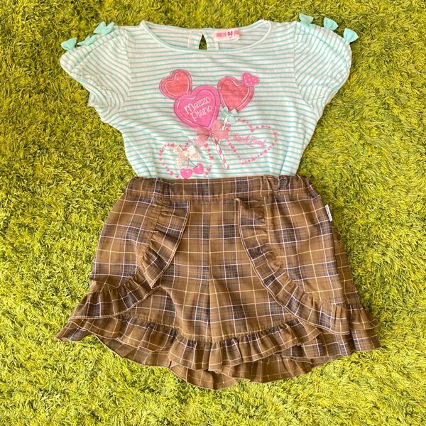 2着 トップス 120サイズ ショートパンツ 130サイズ まとめ売り 女の子 半袖Tシャツ キッズ メゾピアノ 女の子