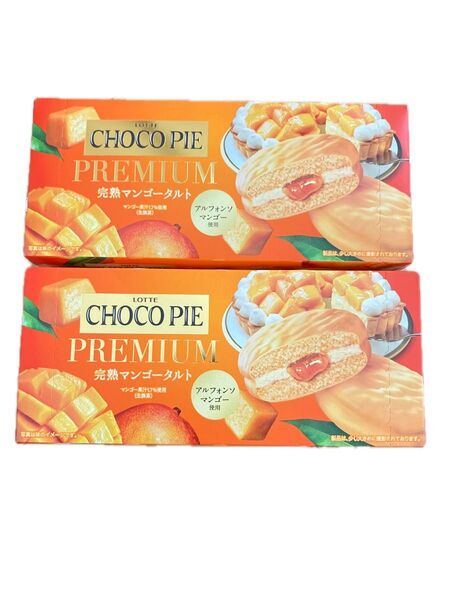 LOTTE CHOCO PIE PREMIUM 完熟マンゴータルト 2箱セット チョコパイ プレミアム マンゴー