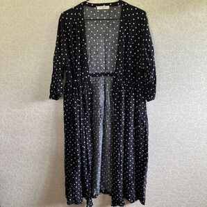 サマンサモスモスブルー カシュクールドット柄ワンピース
