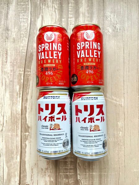 キリン クラフトビール SPRING VALLEY スプリングバレー 豊潤ラガー サントリー トリスハイボール 350ml×4