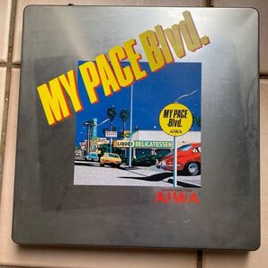 《鈴木英人画》「AIWA MY PAGE Blvd.」LP用缶ケース 山下達郎 イラストレーション 80年代レトロビンテージ