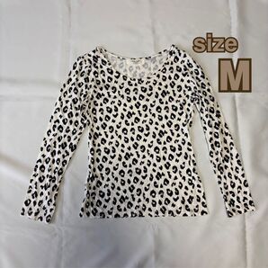 cepo レオパード柄 ヒョウ柄 長袖トップス Mサイズ 薄手 Tシャツ 日本製