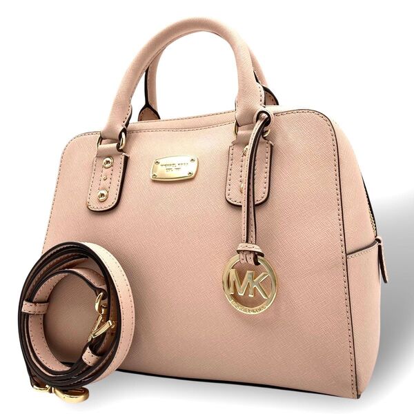 MICHAEL KORS マイケルコース ショルダーバッグ ハンドバッグ 2way レザー ピンク 斜め掛け ロゴチャーム