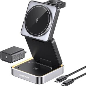 新品【2025新登場】ワイヤレス充電器 3 in 1 急速 折りたたみ式