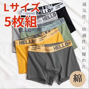 【5枚セット】ボクサーパンツ メンズ 柔らか快適 ストレッチ素材 通気性◎ U型ポーチ付