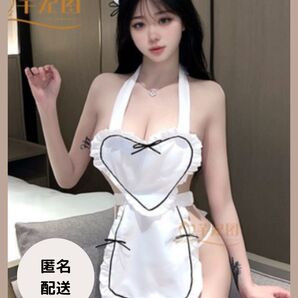 セクシーランジェリー エプロン メイド コスプレ リボン 可愛い
