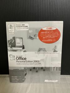 即決/未開封/Office/PersonalEdition2003/マイクロソフト/オフィスパーソナルエディション2003/パーツ動作未確認/部品取り/梱包材小傷等有