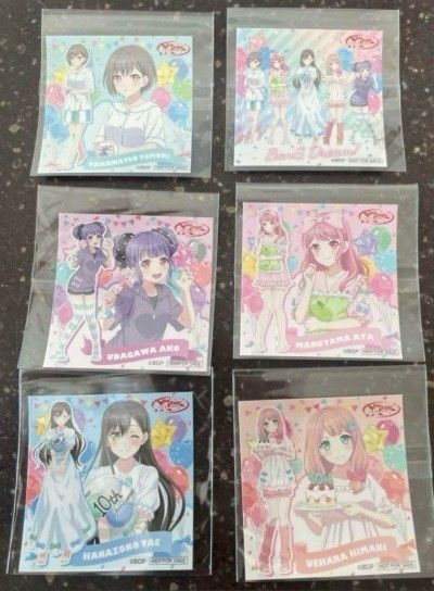 全6種セット BanG Dream!バンドリ!ファミマ ステッカー 宇田川あこ上原 ひまり 花園たえ 丸山 彩 高松燈 集合