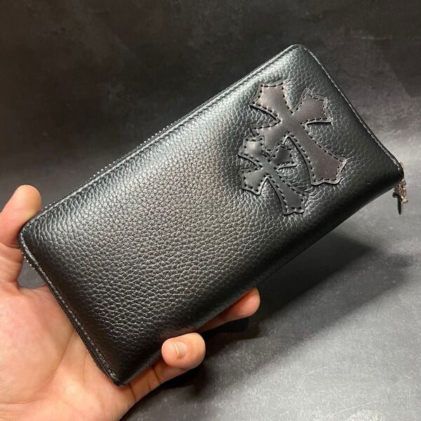 【ALLSilver925】本革2WAY使用可能の長財布|高級コードバンクロスパッチ |コインケース脱着可