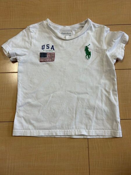 ラルフローレン ビッグポニー Tシャツ 男の子 半袖 80 90 ホワイト Tシャツ POLO RALPH LAUREN 男の子