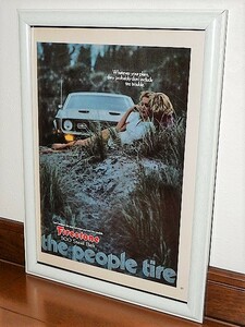 1972年 USA 洋書雑誌広告 額装品 Firestone ファイアーストーン ファイアストーン / 検索用 Ford Mustang マスタング ムスタング ( A4 ）
