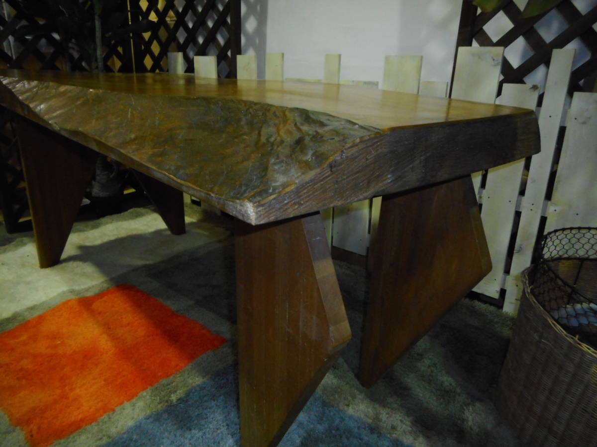 店舗用什器 一枚板テーブル デザインテーブル インテリア家具 中古品