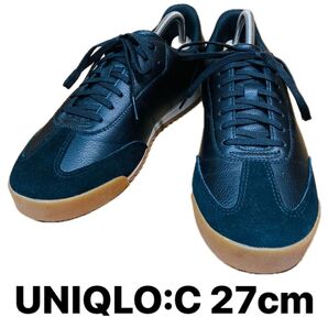UNIQLO:C スウェードコンビスニーカー 27cm ブラック 美品