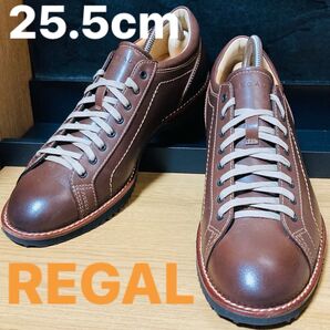 REGAL リーガル 60EL レースアップ レザースニーカー 25.5cm 本革 ブラウン