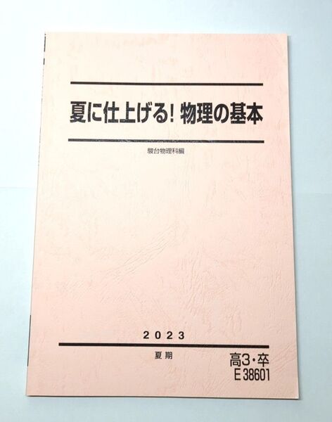 駿台 テキスト 夏に仕上げる!物理の基本 2023夏期 書き込みなし
