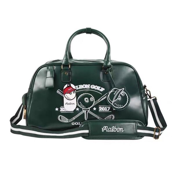マルボンゴルフ malbon golf ボストンバッグ ショルダー付き グリーン