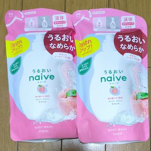 ナイーブ ボディソープ 桃の葉エキス配合 詰替用 360ml 2個セット 詰替用 詰め替え 液体ボディソープ うるおいナイーブ
