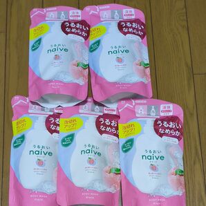 ナイーブ ボディソープ 桃の葉エキス配合 詰替用 360ml 5袋 つめかえ用 詰め替え 液体