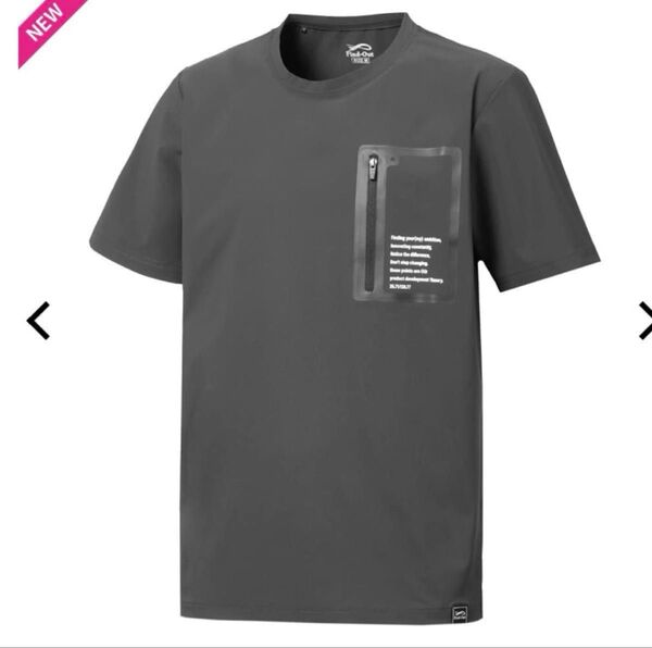 1点限り◯驚異のストレッチ性と冷感性◯オンライン販売終了◯ワークマン冷感アクティブストレッチ 半袖Tシャツ チャコール LLサイズ