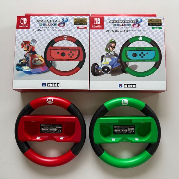 HORI製 Nintendo Switch対応 マリオカート8 デラックス Joy-Conハンドル マリオ・ルイージセット