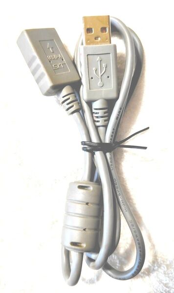 USB2.0ハイスピード シールド TypeA(オス)-A(メス)延長ケーブル 1m