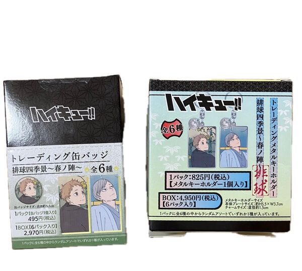 ハイキュー 春ノ陣 排球四季景 缶バッジ トレーディングメタルキーホルダー コンプリート