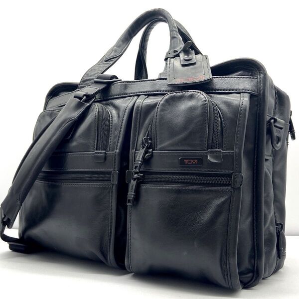 TUMI トゥミ オールレザー エキスパンダブル ブリーフケース 2WAY ラムレザー ブラック ビジネスバッグ 96141DH2