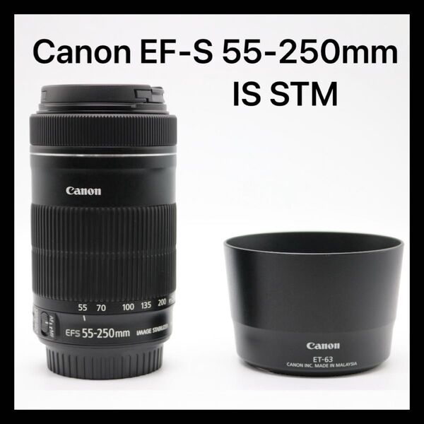 超美品 【Canon EF-S 55-250mm F4-5.6 IS STM】キャノン ズームレンズ 初期不良返品対応あり