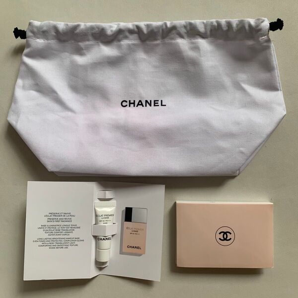 【新品サンプル】CHANELシャネル ベースメイク2点&オリジナル巾着ポーチ
