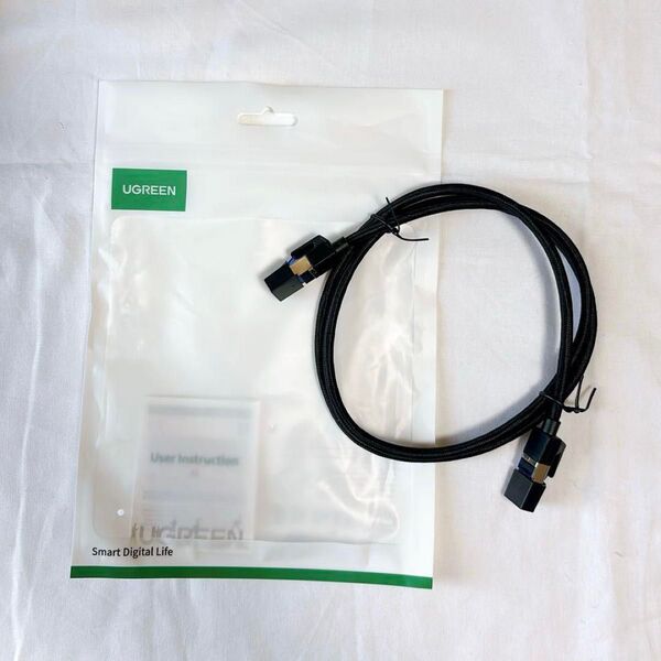 UGREEN LANケーブル CAT8 1M メッシュLANケーブル