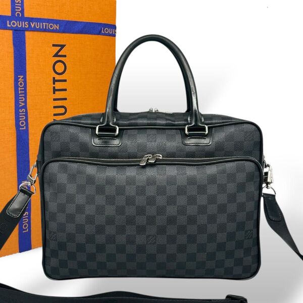 お買い得 ルイヴィトン ダミエグラフィット イカール ボストンバッグ 2way LOUIS VUITTON ビジネスバッグ 大容量