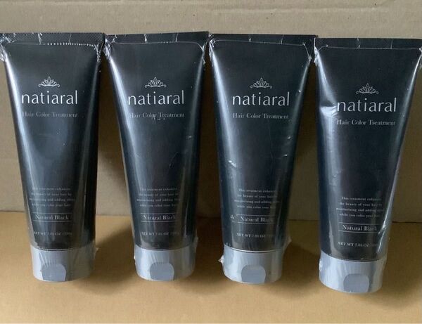 NATIARAL ナティアラル ヘアカラートリートメント ナチュラルブラック 4本セット