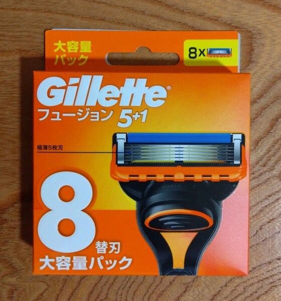 【パッケージにほんの少しダメージ有り】ジレット フュージョン 5+1 替刃8個入 新品未開封 純正品