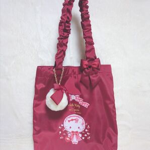 未使用品に近い美品! Mpetit青木美沙子さん&ハローキティ トートバッグ リボン、チャーム付き
