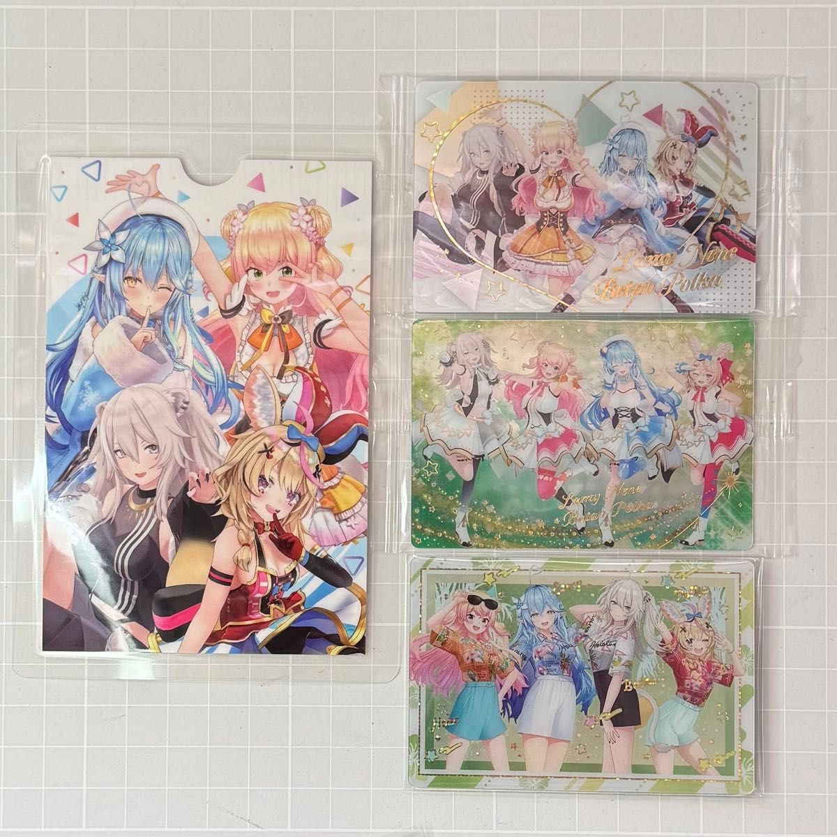 ホロライブ ジョイポリスコラボ IDパスケース ねぽらぼセット カードも有り ホロライブ ジョイポリス コラボ 名刺風カード 全4種