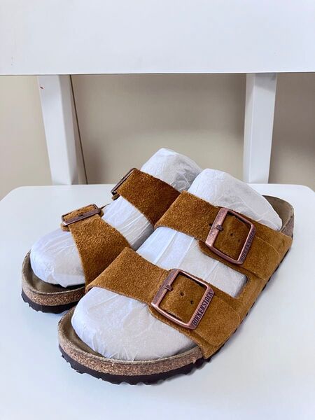 BIRKENSTOCK Arizona SFB ミンク 39 ナロー 25cm ビルケン アリゾナ ソフトフットベッド サンダル