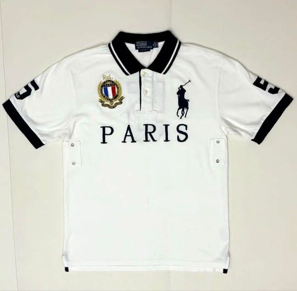 ポロシャツ 半袖 ラルフローレン ビッグポニー 半袖ポロシャツ Ralph Lauren Polo ホワイト ワッペン