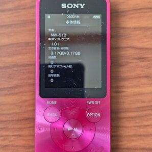 SONY WALKMAN NW-S13 4GB ビビッドピンク ソニー ウォークマン