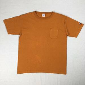 Champion Champion T1011 American made . pocket T-shirt short sleeves orange L size heavy weight to
