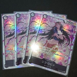 ワンピースカード 黒 6コス ニコ・ロビン SR 4枚セット