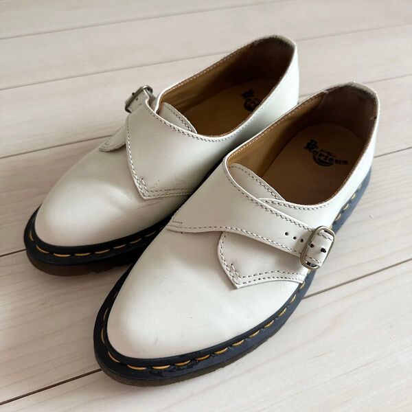 Dr.Martens オフホワイト ローファー モンクストラップシューズ UK3 レザー 革 ドクターマーチン 白 アイボリー